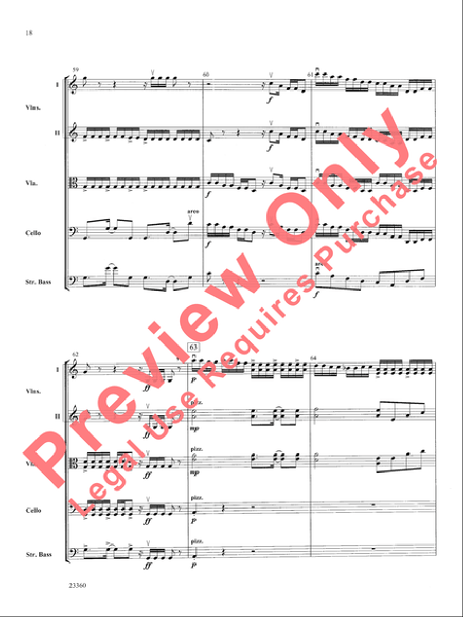 Folk Tune Air and Fiddler's Fury String Orchestra scores gallery preview page 19