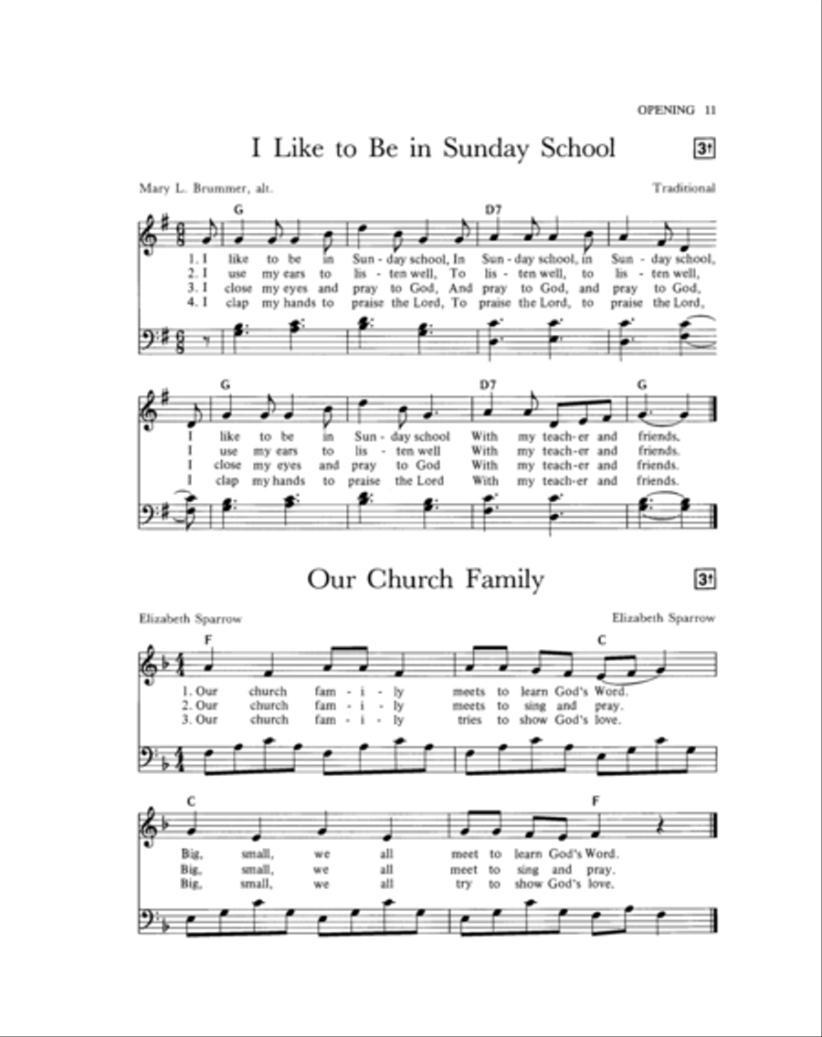 Little Ones Sing Praise: Christian Songs for Young Children Unison Choir scores gallery preview page 8