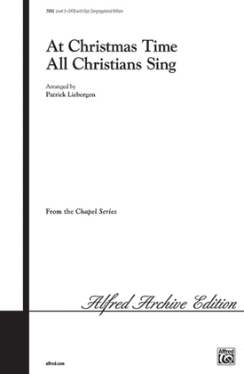 Book cover for At Christmas Time All Christians Sing