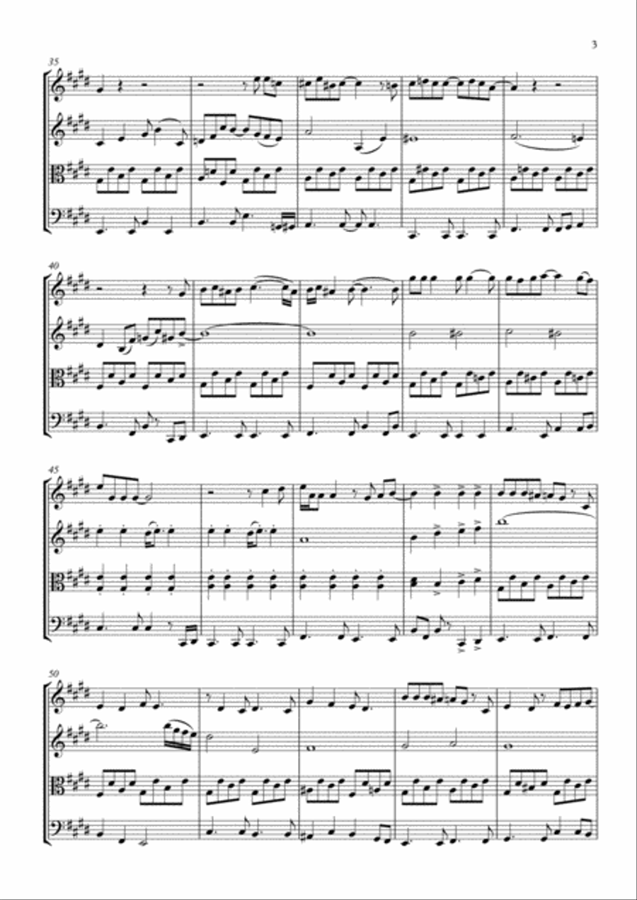 Thank You For The Music Thank You For The Music String Quartet scores gallery preview page 4