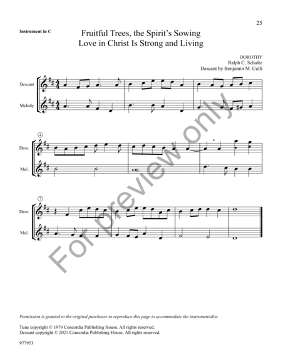 Hymn Descants, Set 3 Hymn Descants, Set 3 C Instrument scores gallery preview page 3