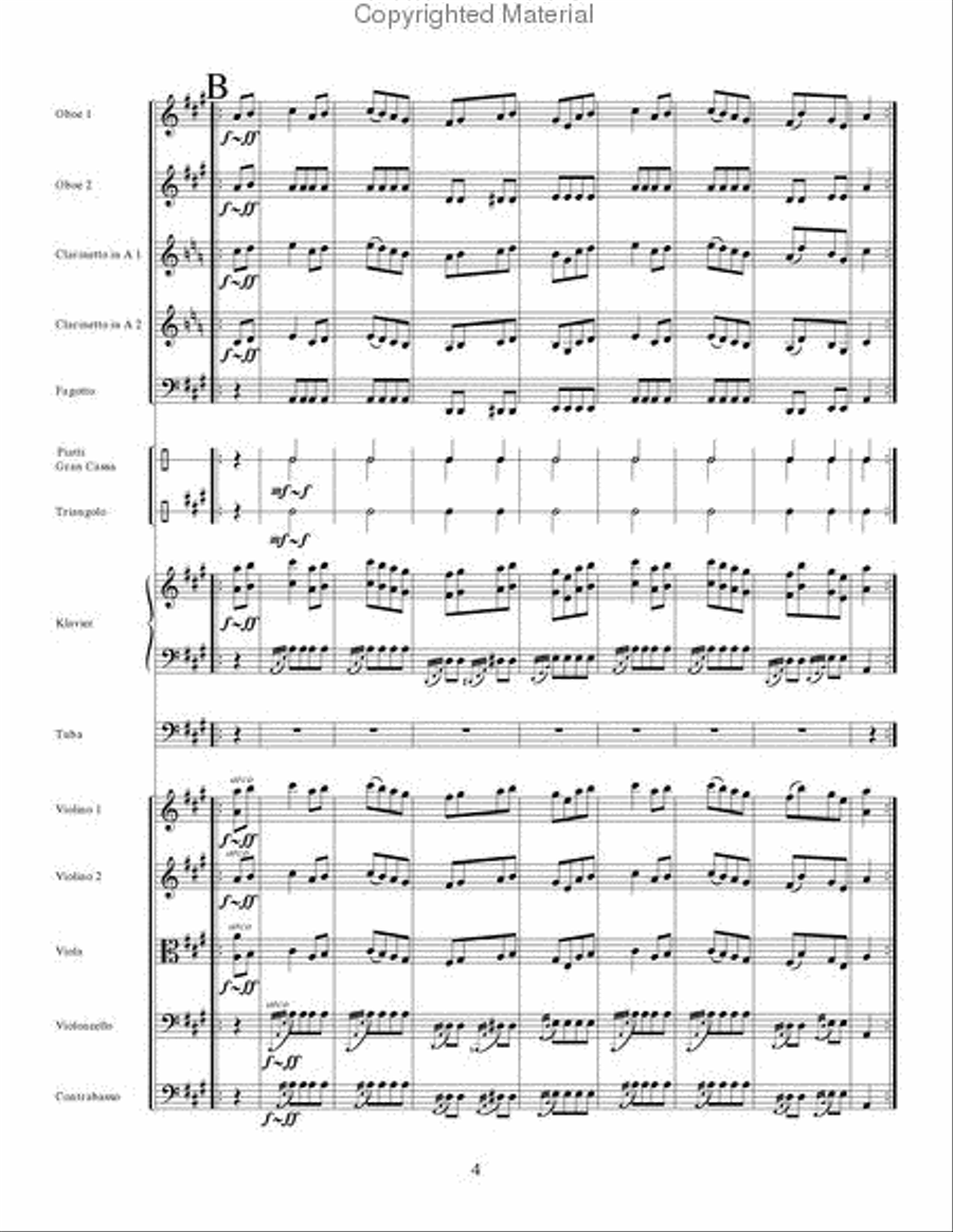Piano Sonata in A (Third Movement --a.k.a. Turkish March) for tuba and chamber orchestra Chamber Orchestra scores gallery preview page 5