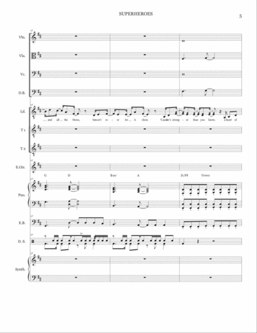 Superheroes Large Ensemble scores gallery preview page 6