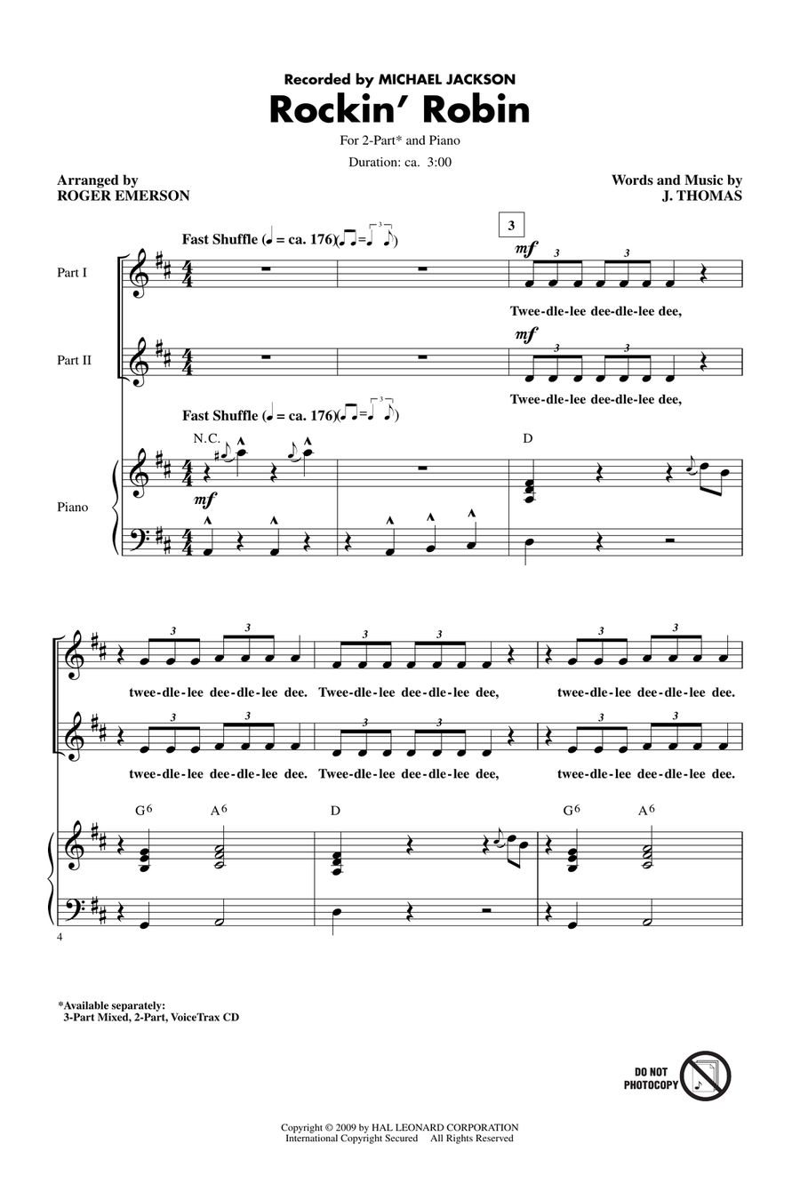 Rockin' Robin 2-Part scores gallery preview page 1