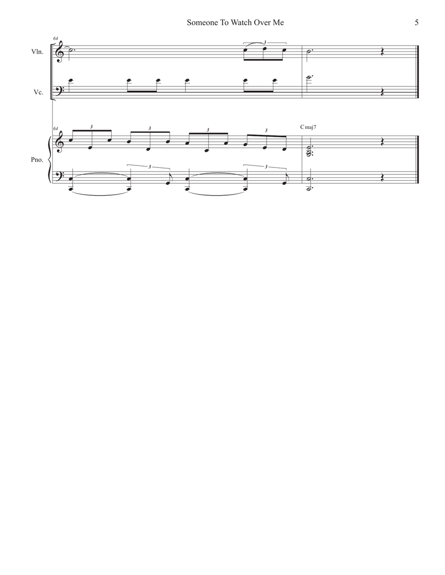 Someone To Watch Over Me Piano Trio scores gallery preview page 5