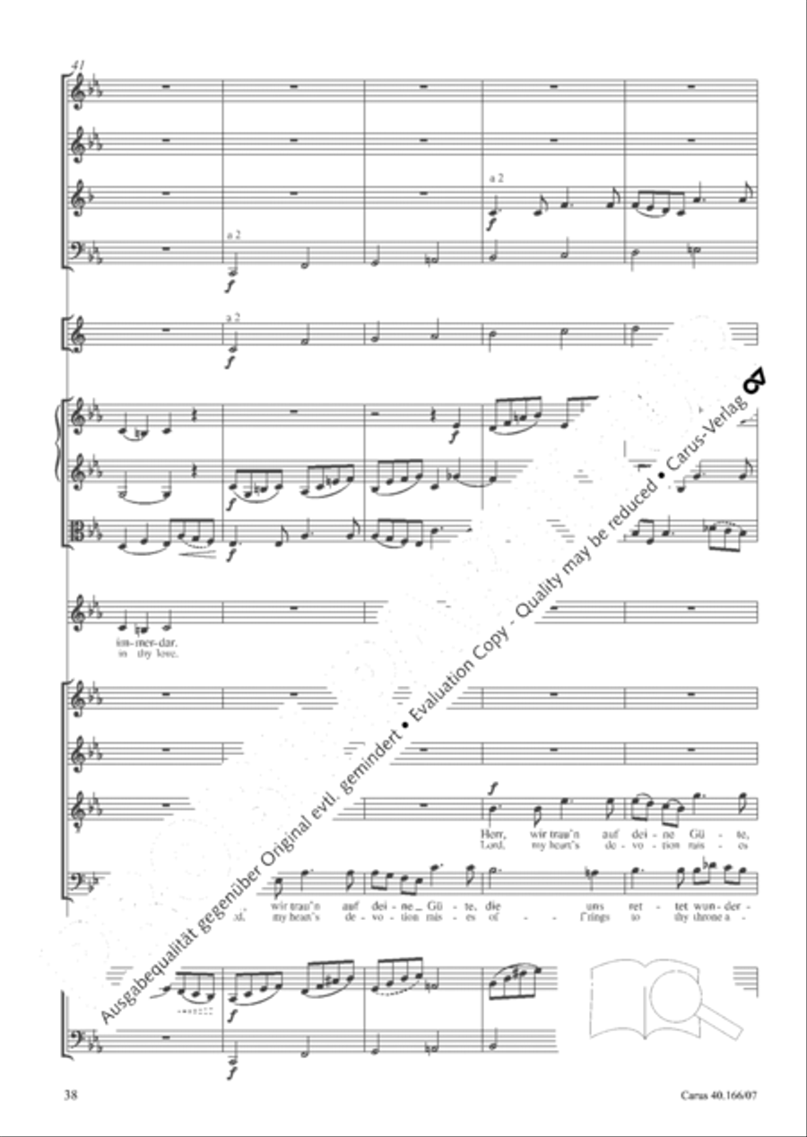 Hymn; Three sacred songs; fugue (Hymne; Drei geistliche Lieder und Fuge) Orchestra scores gallery preview page 39