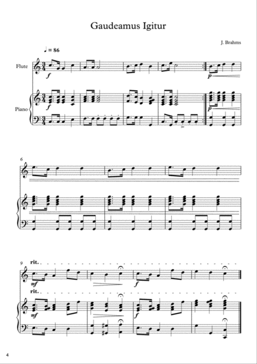 10 Easy Classical Pieces For Flute & Piano Vol. 7 10 Easy Classical Pieces For Flute & Piano Vol. 7 Flute Solo scores gallery preview page 5