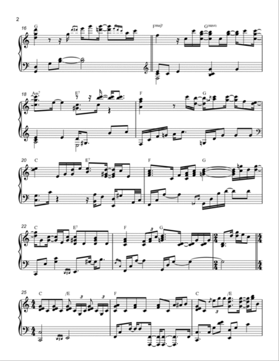 Imagine Piano Solo scores gallery preview page 2