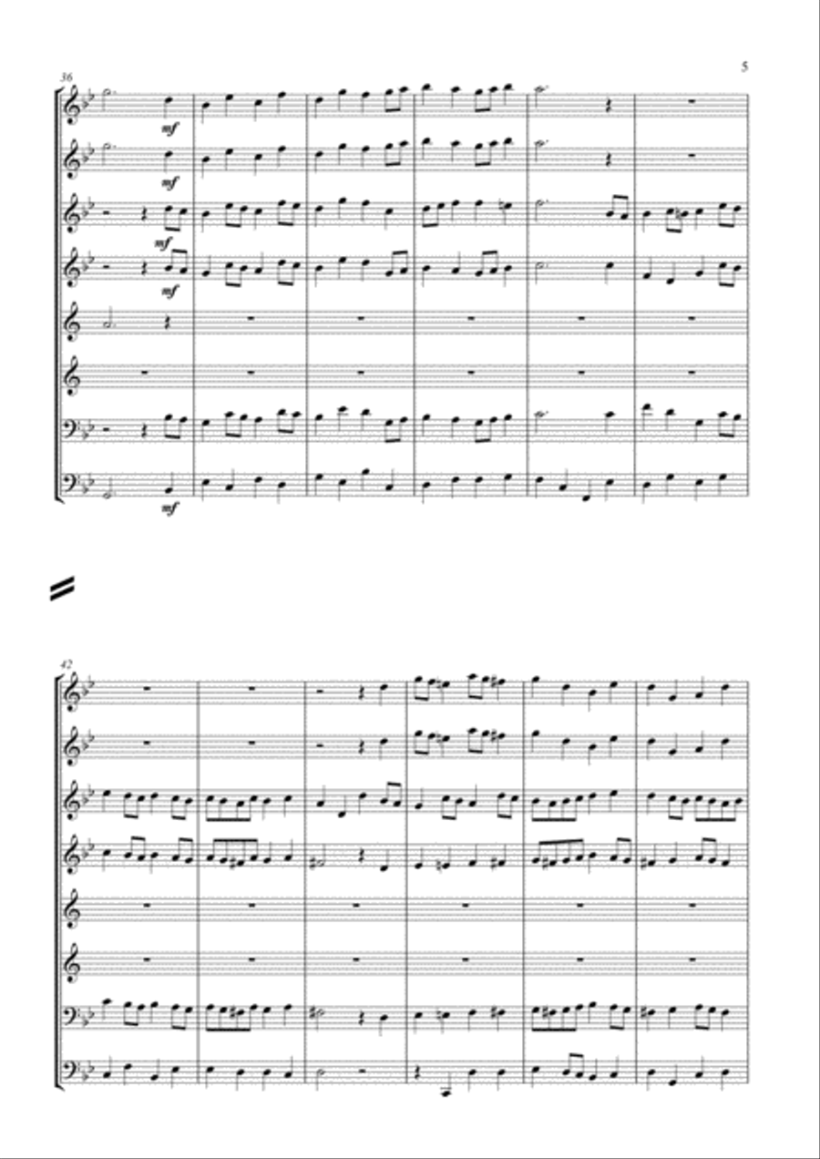 Dances from the Fireworks Music arr. wind octet Woodwind Ensemble scores gallery preview page 5