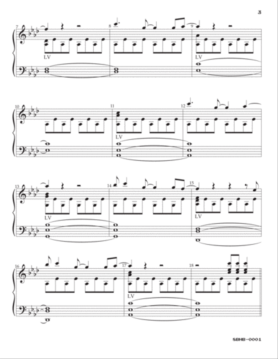 Chasing Cars Handbell Choir scores gallery preview page 3