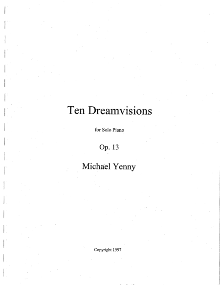 Ten Dreamvisions, op. 13 image number null