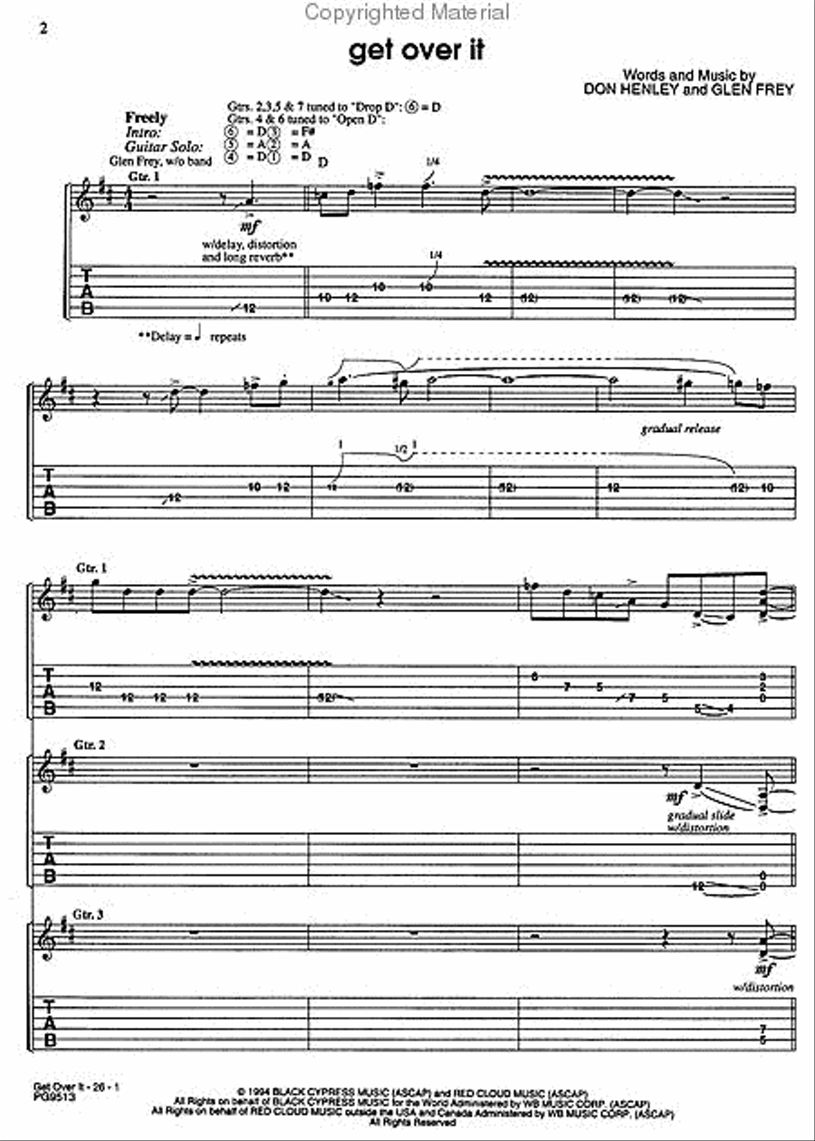 Eagles – Hell Freezes Over Electric Guitar scores gallery preview page 2