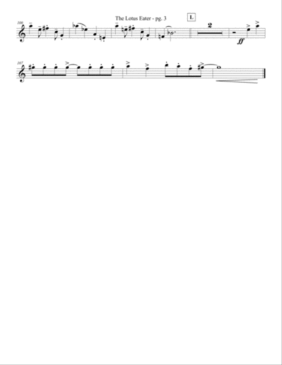 The Lotus Eater for Eight Trumpets by Eddie Lewis Brass Ensemble scores gallery preview page 4