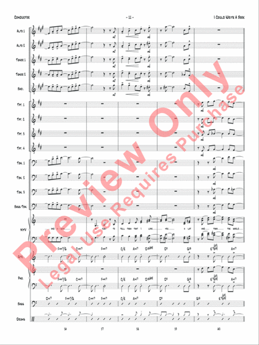 I Could Write a Book Jazz Ensemble scores gallery preview page 14