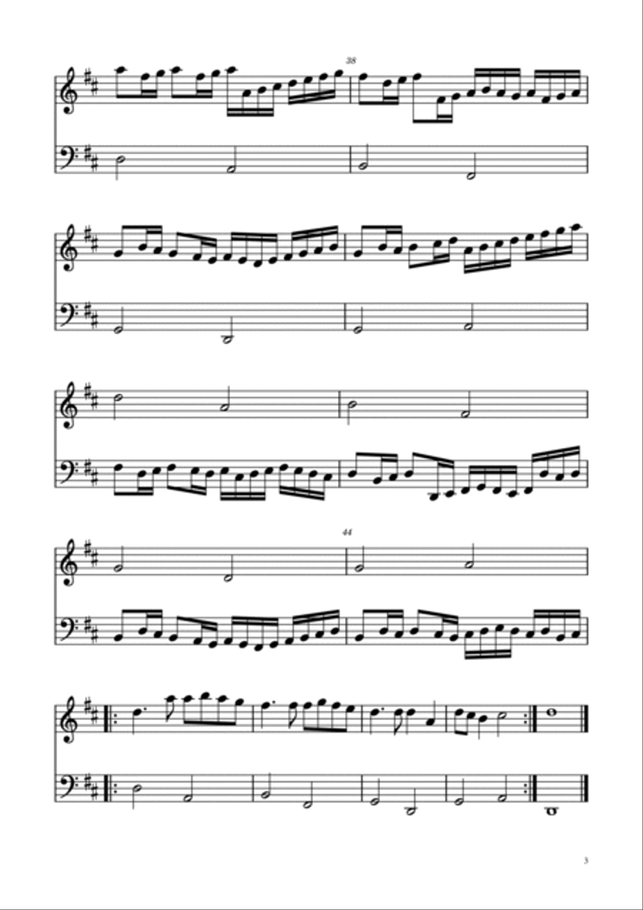 Canon in D Easy Violin and Cello Duet String Duet scores gallery preview page 3