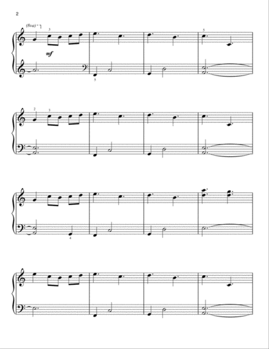 Reminiscent Easy Piano scores gallery preview page 2