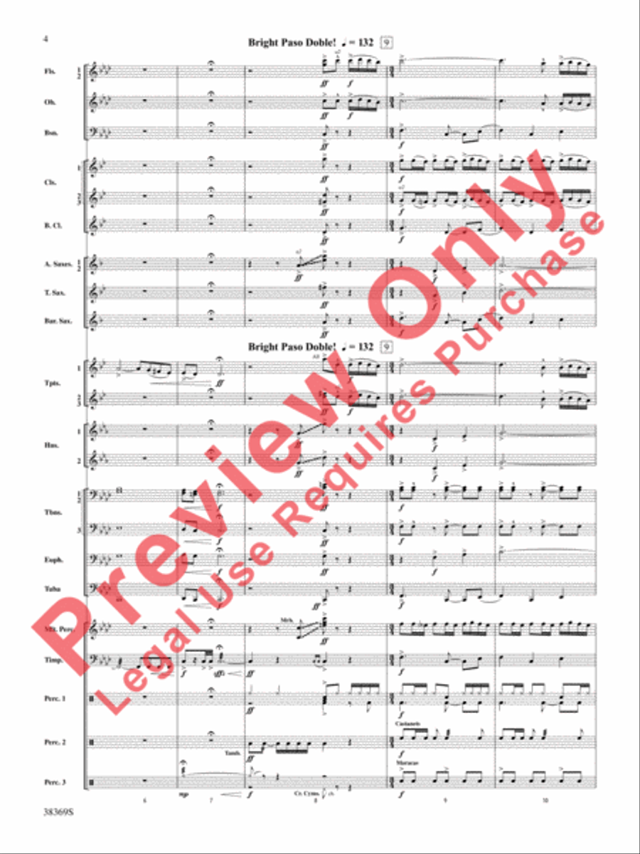 Man of La Mancha Concert Band scores gallery preview page 5