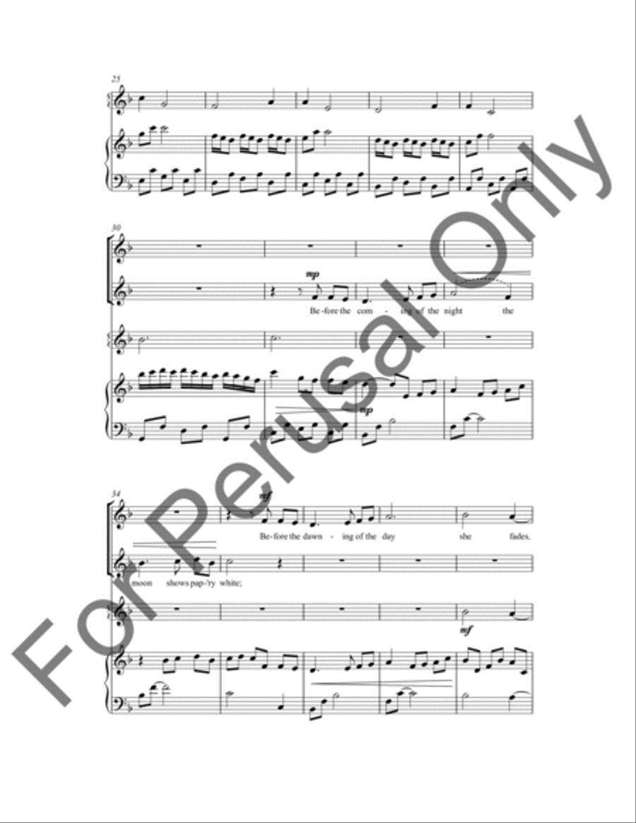 Is The Moon Tired? (Choral Score) SSA scores gallery preview page 4