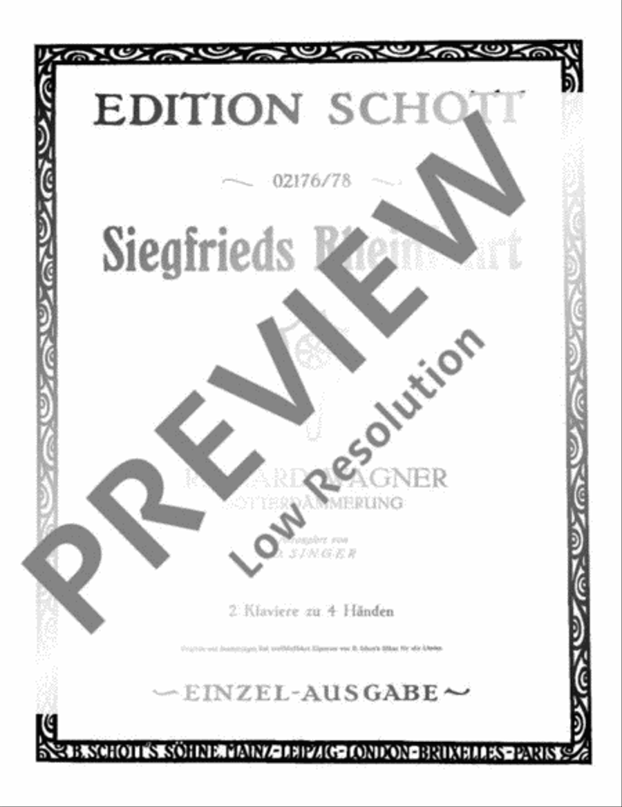 Siegfrieds Rheinfahrt Piano Duet scores gallery preview page 2