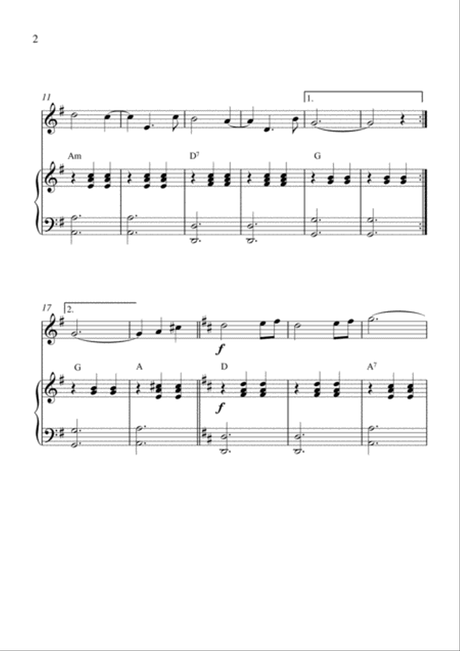 Kiss Waltz Violin Solo scores gallery preview page 2