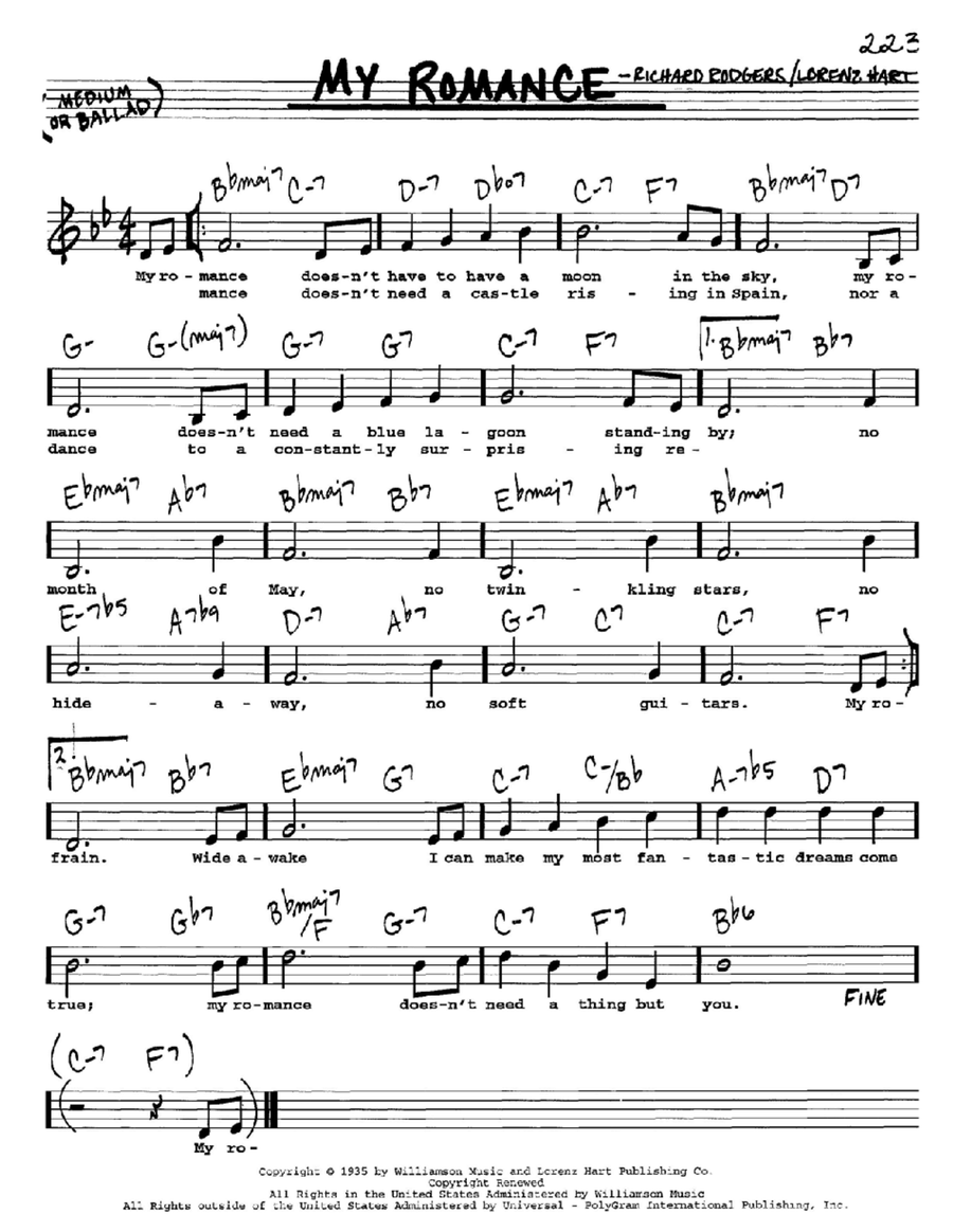 My Romance My Romance Voice scores gallery preview page 1