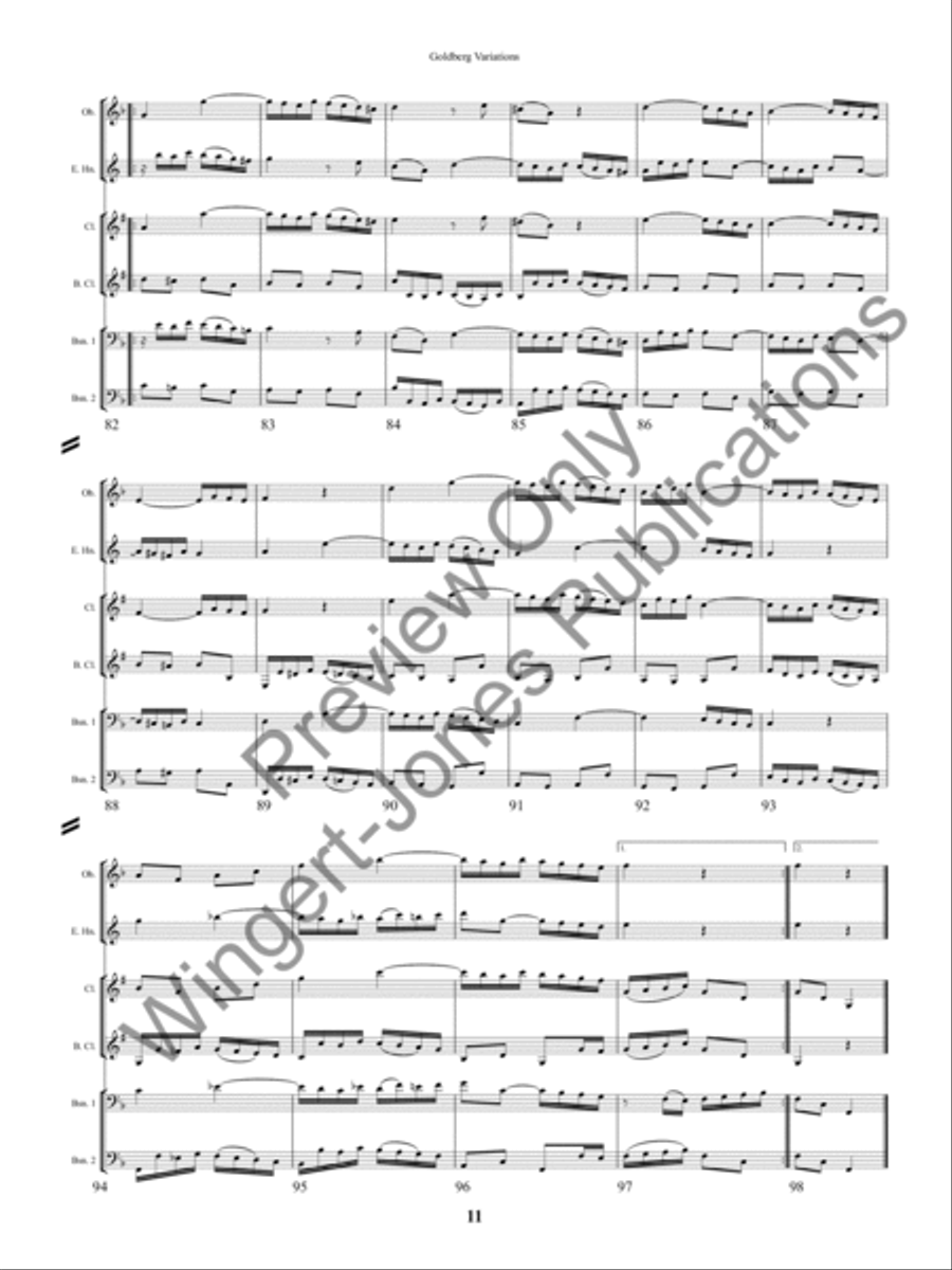 Goldberg Variations (Score) Concert Band scores gallery preview page 17