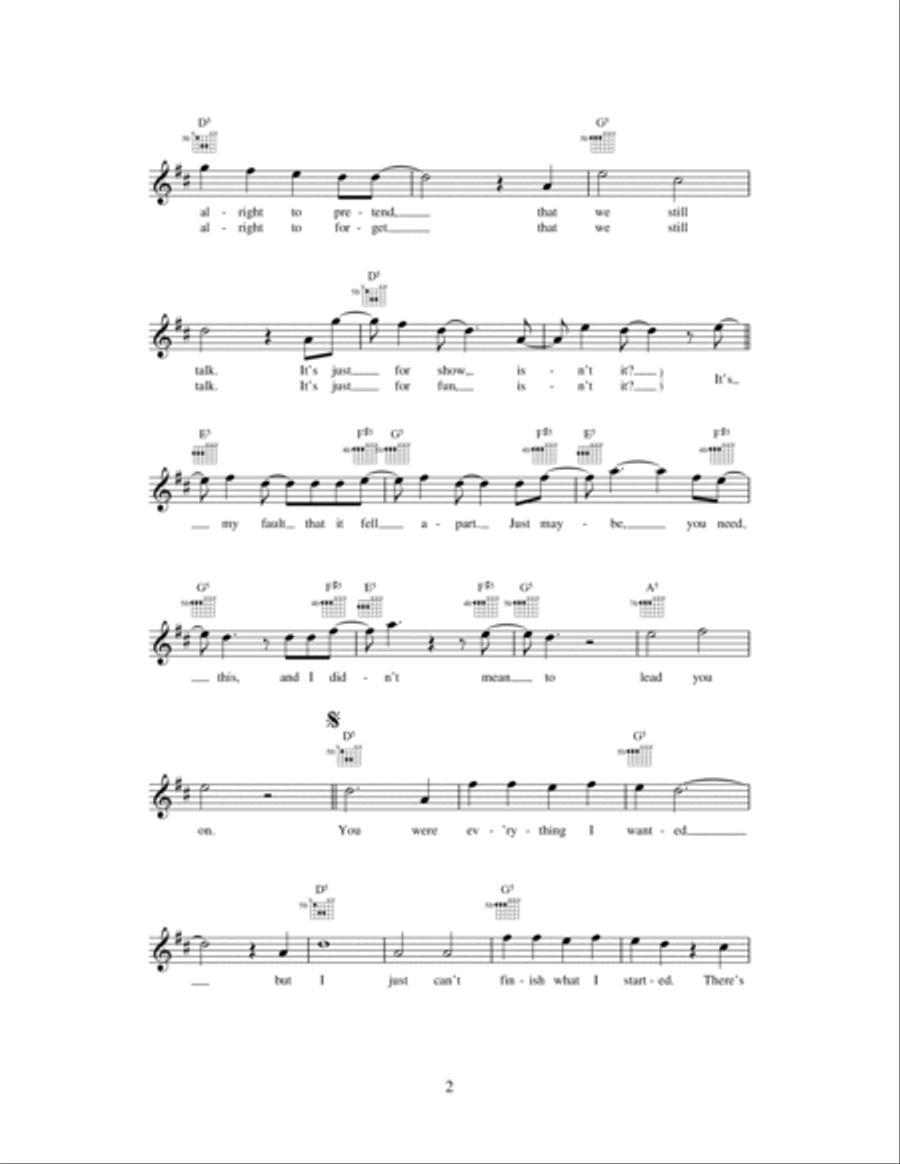My Friends Over You Piano scores gallery preview page 2