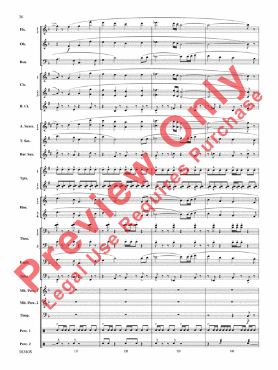 And In the End It Was Earth Concert Band scores gallery preview page 37