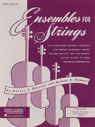 Book cover for Ensembles For Strings - Piano Accompaniment