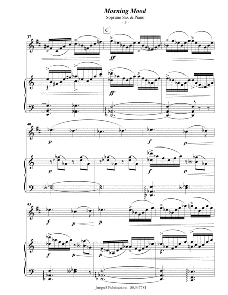 Grieg: Peer Gynt Suite Complete for Soprano Sax & Piano image number null