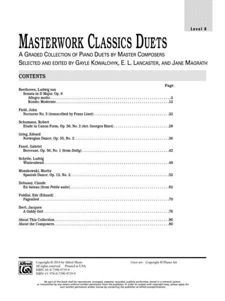 Masterwork Classics Duets, Level 8