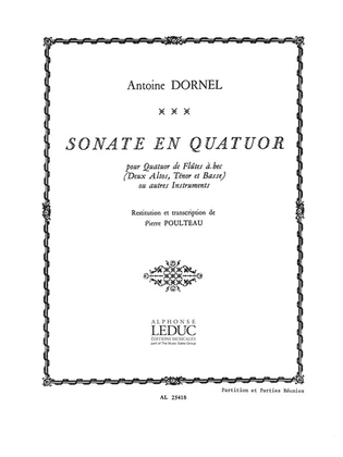 Sonate En Quatuor (recorders 4)