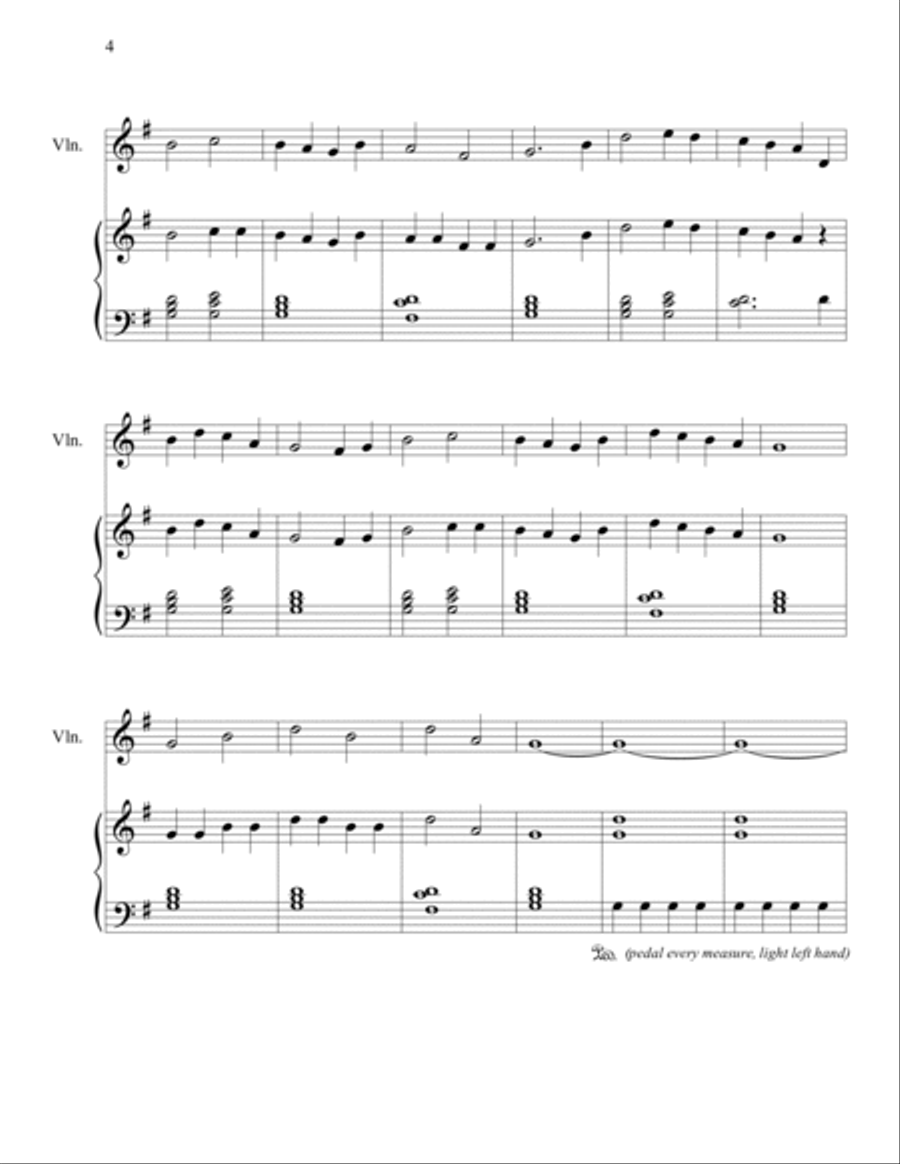 Hymn Duets for Piano & Violin: Easy Hymn Arrangements String Duet scores gallery preview page 4