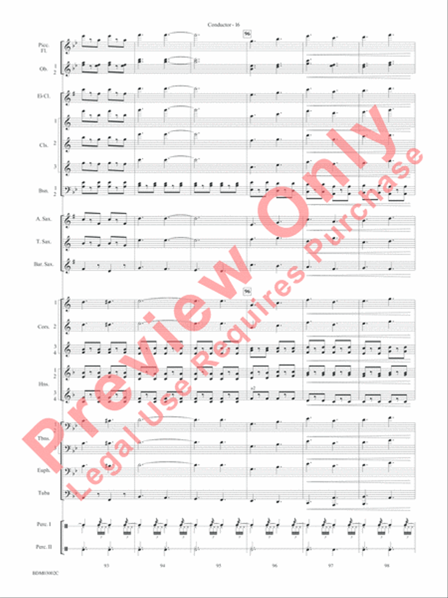 Sabre and Spurs (March of the American Cavalry) Concert Band scores gallery preview page 19