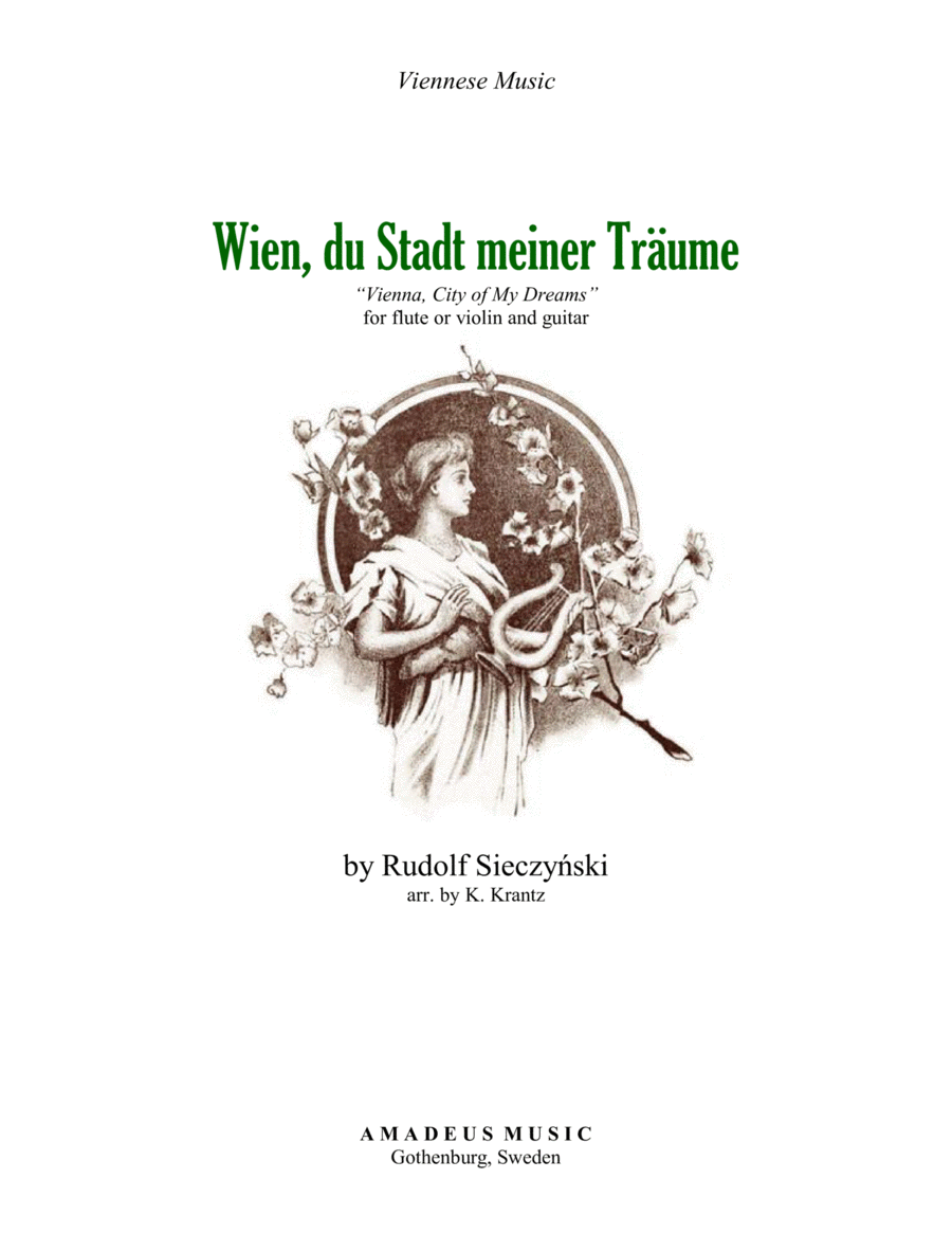 Wien, du Stadt meiner Träume for violin or flutet and guitar Flute scores gallery preview page 1