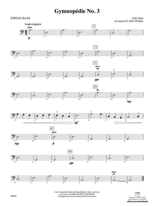 Gymnopédie No. 3: String Bass
