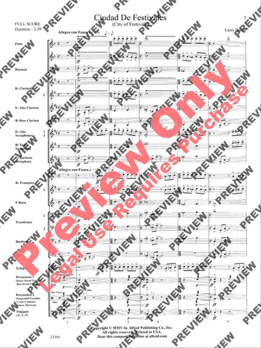 Ciudad de Festivales Concert Band scores gallery preview page 4