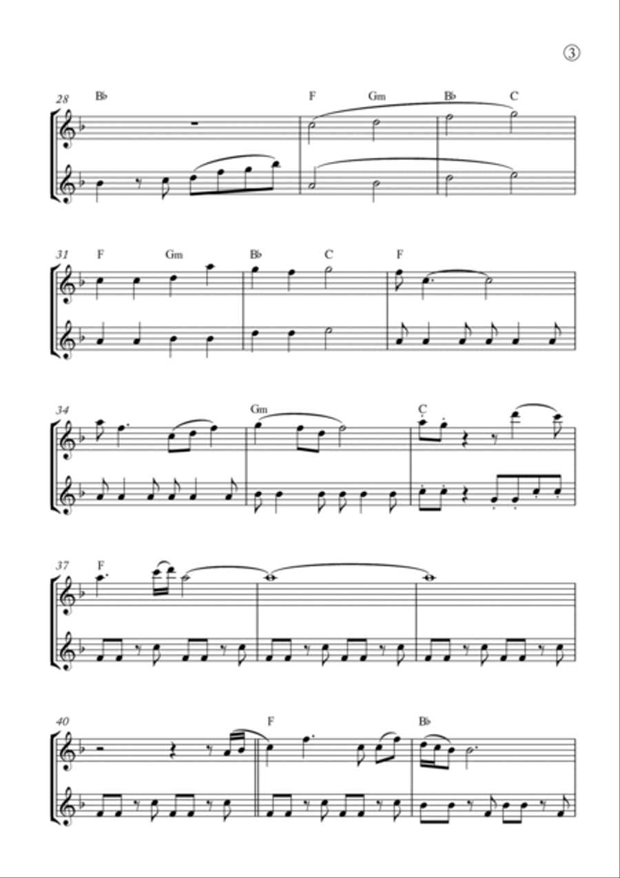 My Girl Flute Duet scores gallery preview page 3