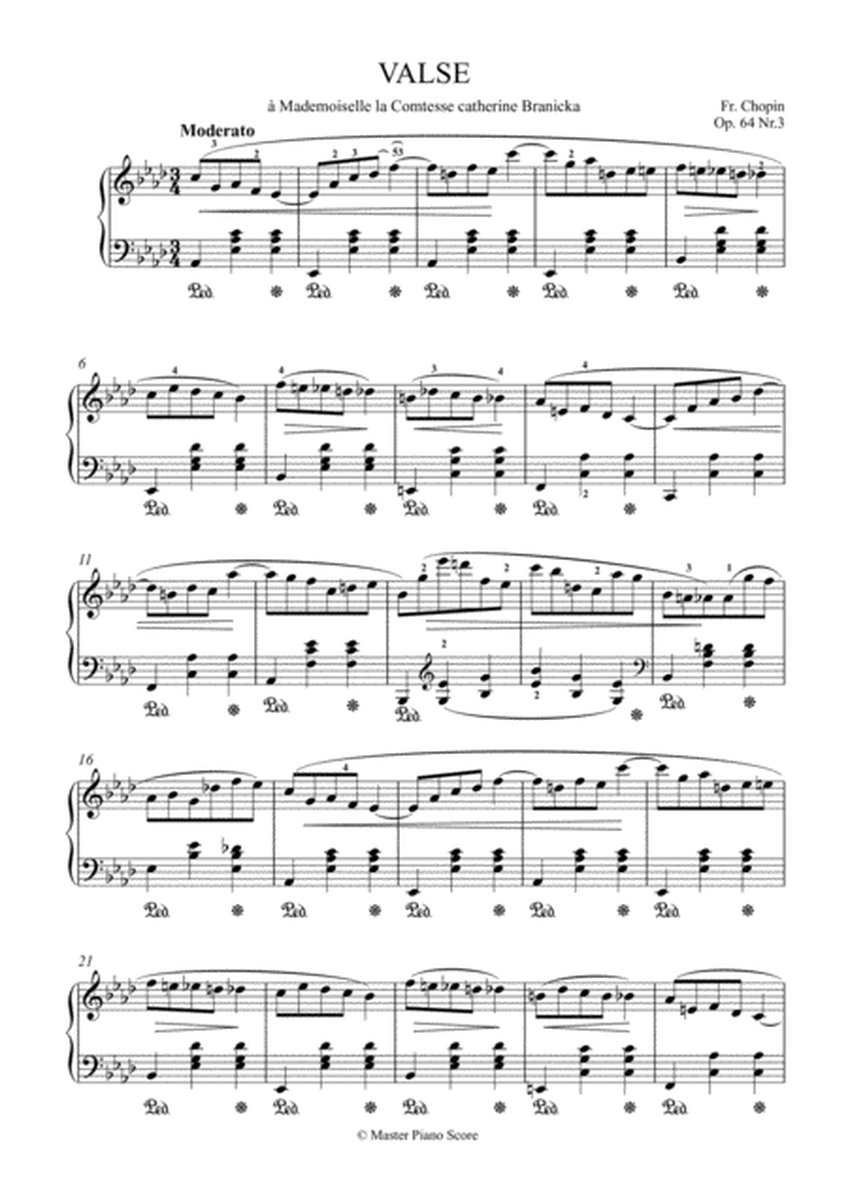 Waltz in A-flat Major, Op. 64, No. 3 for piano solo image number null