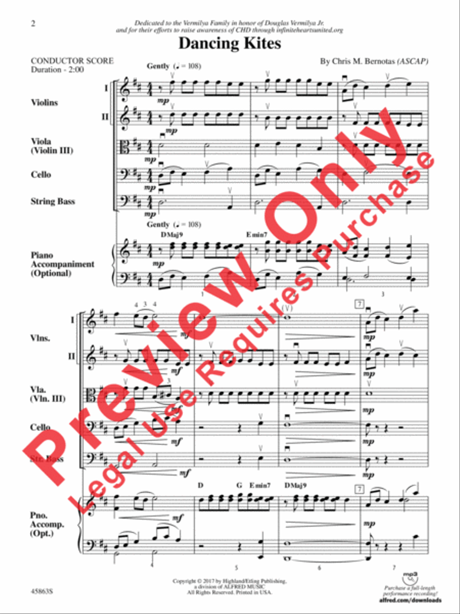 Dancing Kites String Orchestra scores gallery preview page 2