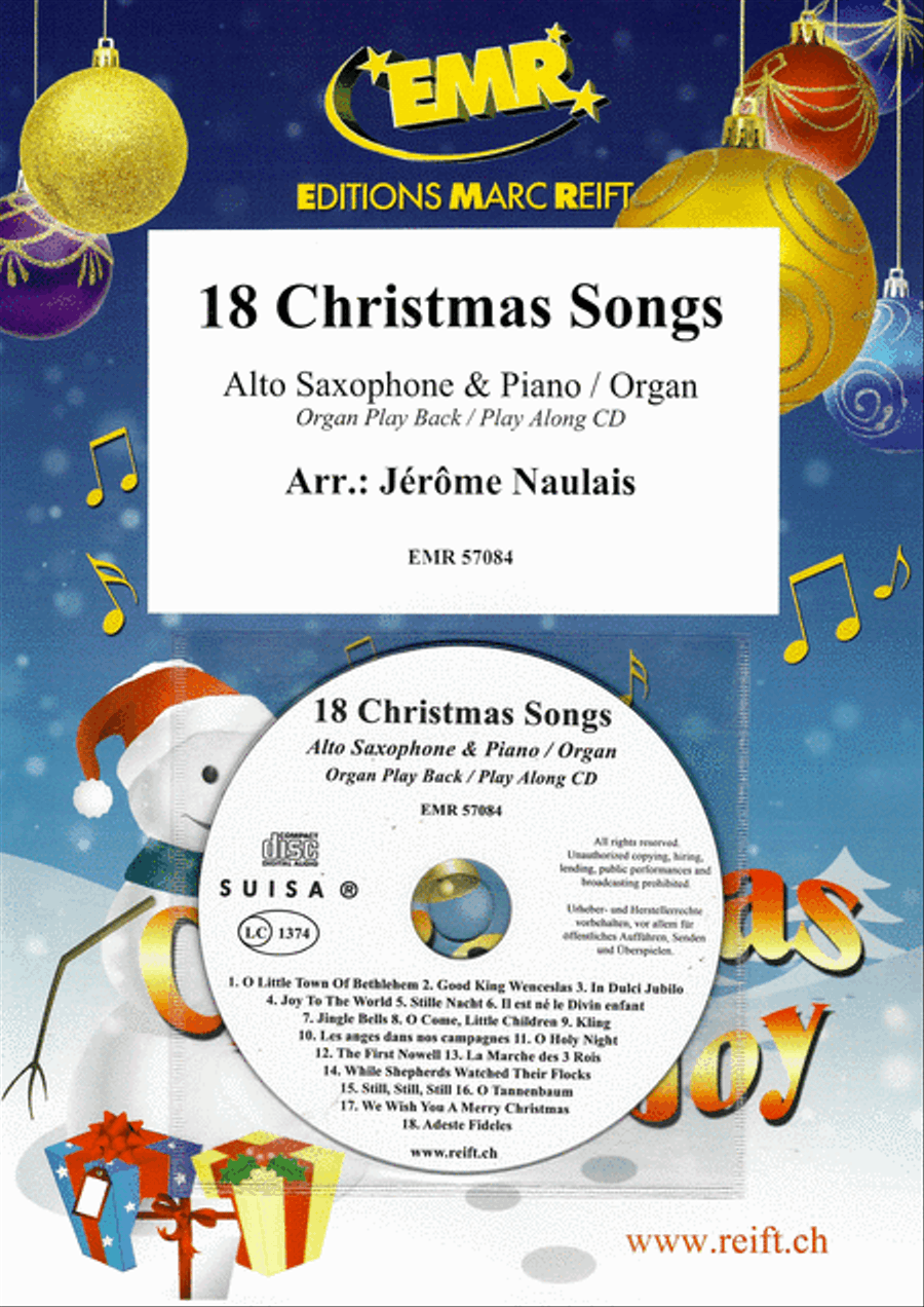 18 Christmas Songs 18 Christmas Songs Alto Saxophone scores gallery preview page 1