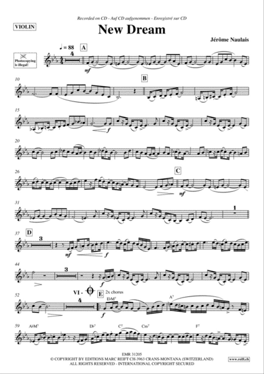 New Dream Violin Solo scores gallery preview page 2