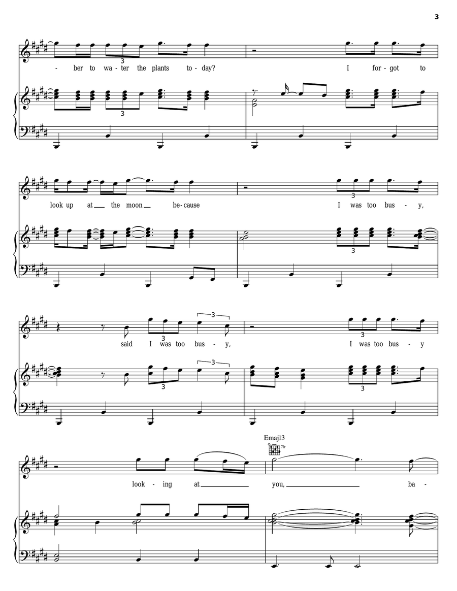 Reflection Piano, Vocal, Guitar scores gallery preview page 3