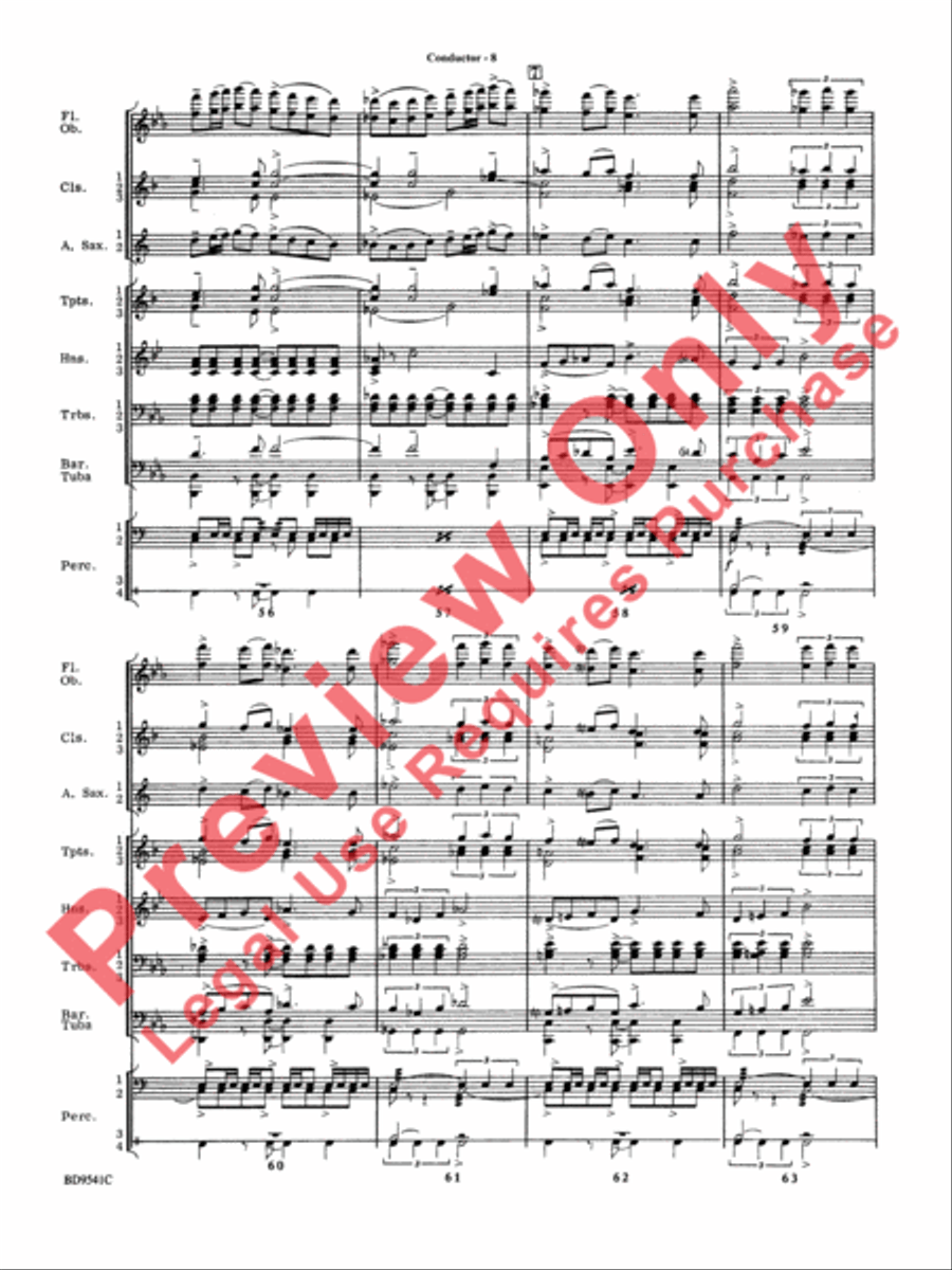 Alvamar Overture Concert Band scores gallery preview page 10