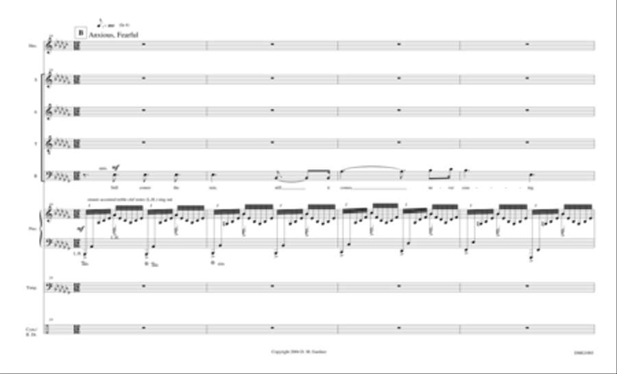 Fountains of the Deep (SATB, Piano, Horns, Timpani, Perc) 4-Part scores gallery preview page 6