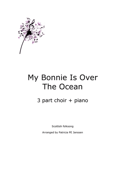My Bonnie Is Over The Ocean (3 part + piano) image number null