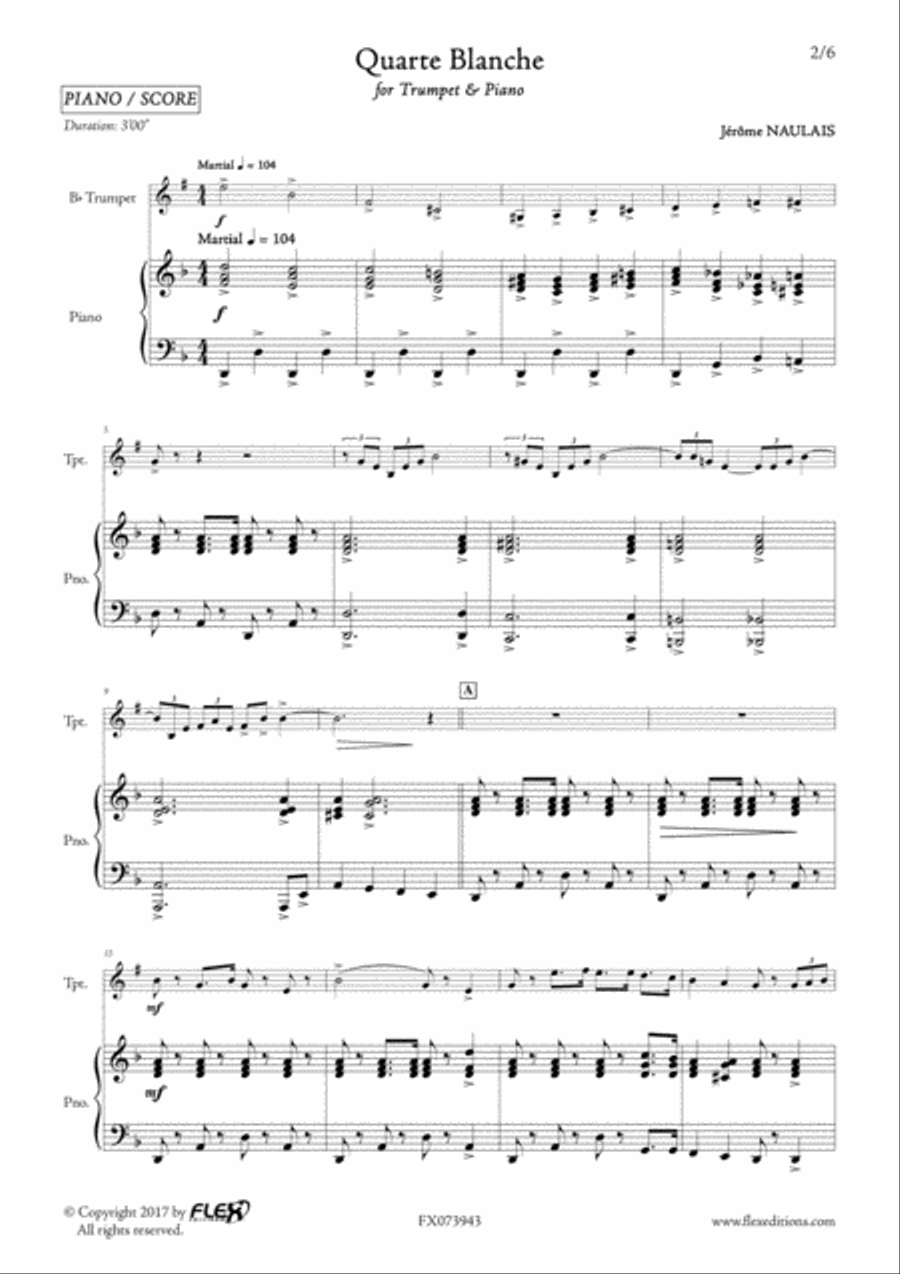 Quarte Blanche Cornet scores gallery preview page 3