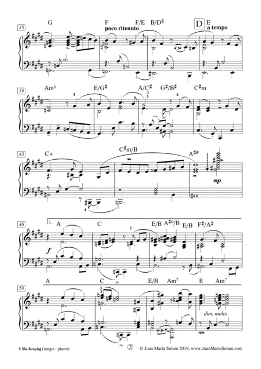 Villa Kreplaj [piano solo] Piano Solo scores gallery preview page 4