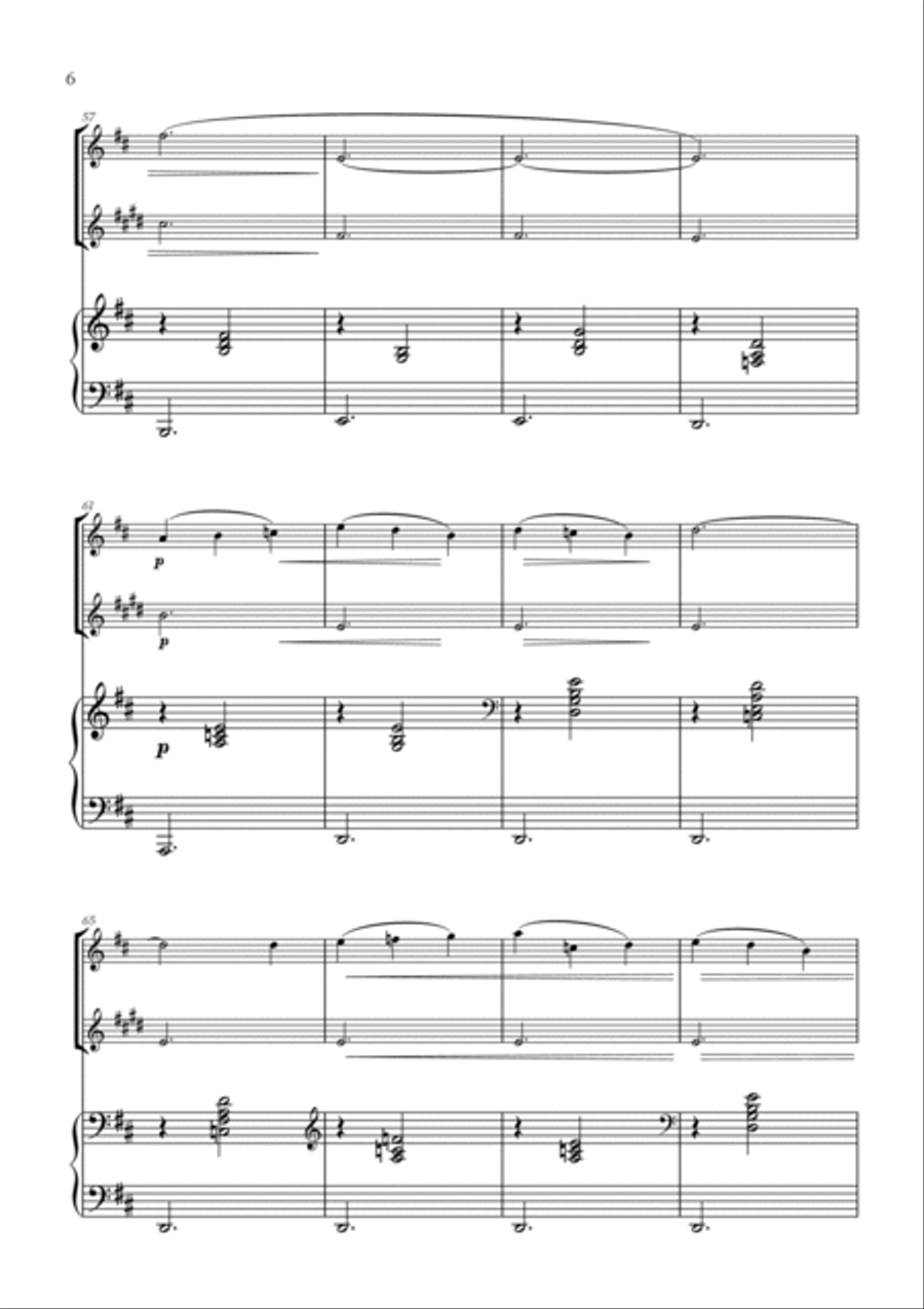 Erik Satie - 3 Gymnopédies (for Flute, Trumpet and Piano) Flute scores gallery preview page 6