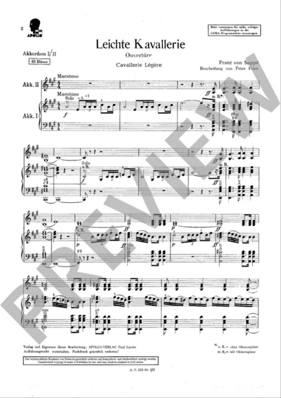 Leichte Kavallerie Leichte Kavallerie Voice scores gallery preview page 4
